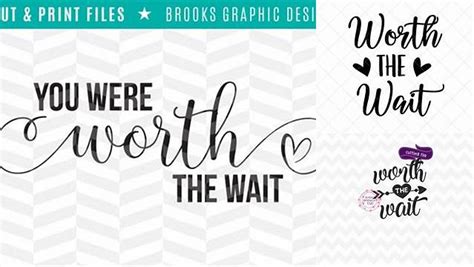 Download Free Worth the wait svg Files DXF Files
