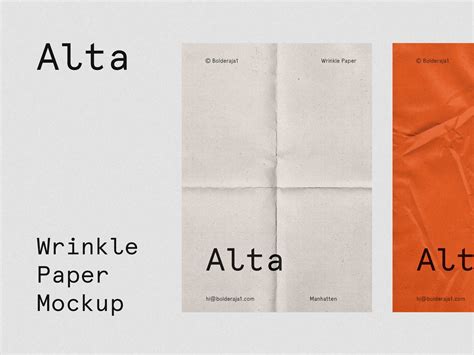 Download Free Wrinkle - Fold Paper Mockup PSD Templates Object Mockups