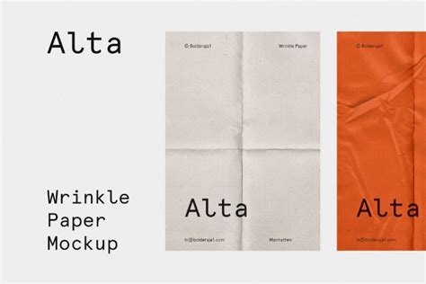 Download Free Wrinkle - Fold Paper Mockup PSD Templates Placeit