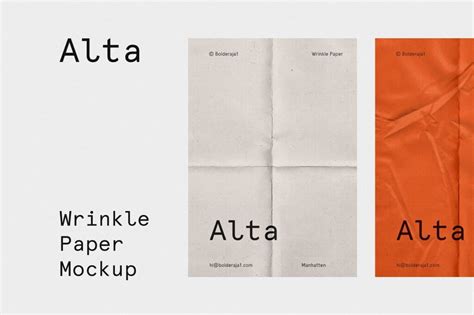 Download Free Wrinkle - Fold Paper Mockup PSD Templates TIFF Files PSD Files