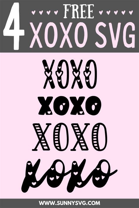 Download Free XOXO SVG Cutting Files DXF Files