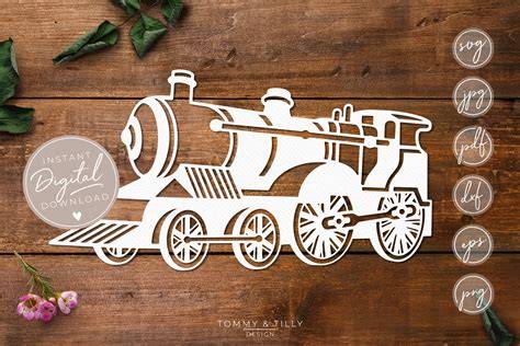 Download Free Xmas Train - SVG File, DXF File Commercial Use For Crafts