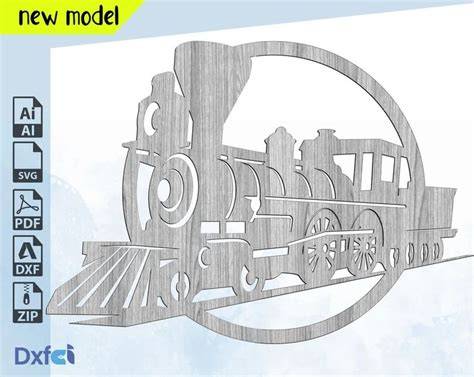 Download Free Xmas Train - SVG File, DXF File Creativefabrica DXF Files