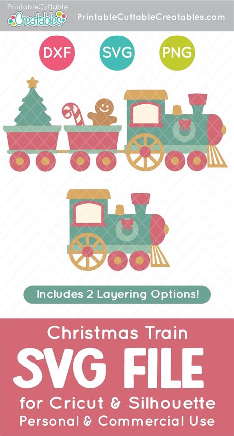 Download Free Xmas Train - SVG File, DXF File Creativefabrica For Crafts