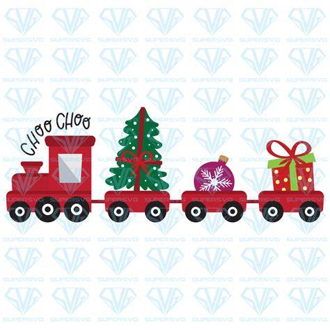 Download Free Xmas Train - SVG File, DXF File Cricut SVG DXF Files