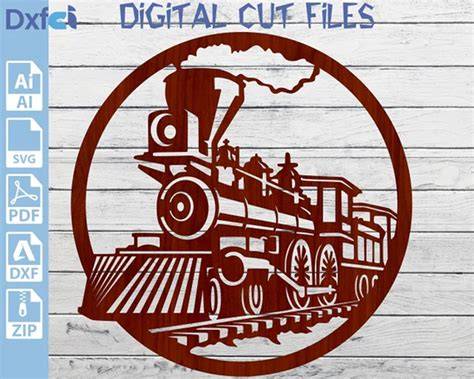 Download Free Xmas Train - SVG File, DXF File Cut Images