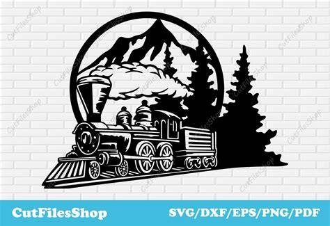 Download Free Xmas Train - SVG File, DXF File Silhouette DXF Files