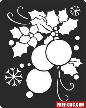 Download Free Xmas Trees Merry Christmas Mistletoe DXF Files