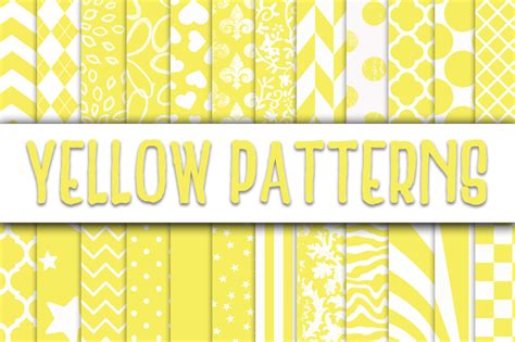 Download Free Yellow Patterns Digital Paper For Cricut
