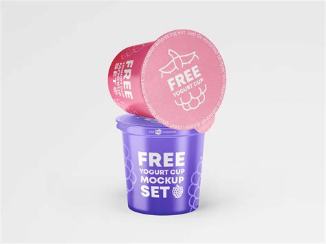 Download Free Yoghurt Cup Mockup PSD Generator PSD Files