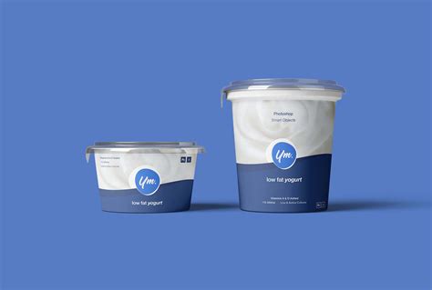 Download Free Yogurt 2-pack Mockup PSD Generator