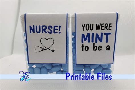Download Free You Were Mint to be a Nurse! - Tic Tac Label Files Free PSD Mockups