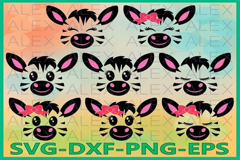 Download Free Zebra Face Set, Zebra Eyelashes Commercial Use For Crafts