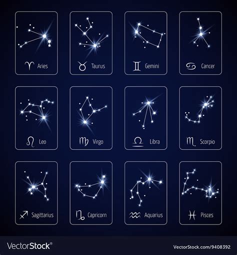 Download Free Zodiac Horoscope Stars Set Printable