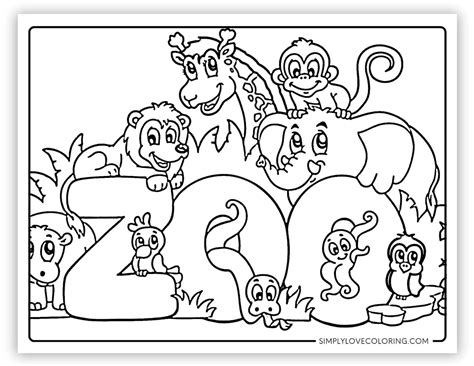 Free Zoo Animal Coloring Pages