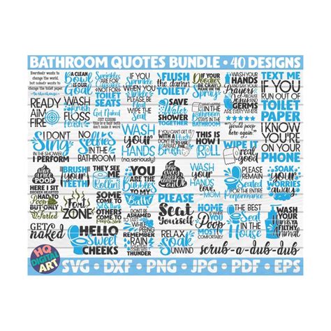 Download Free bathroom quotes SVG Bundle Files