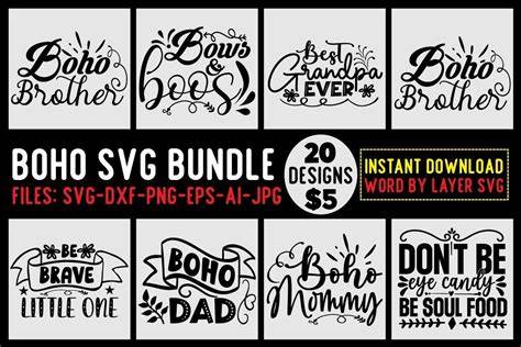 Download Free boho svg bundle vol 4 Files For Crafts