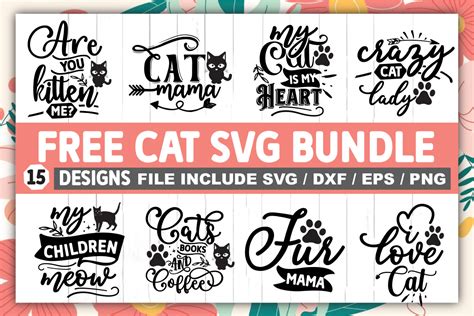 Download Free cat svg bundle For Crafts