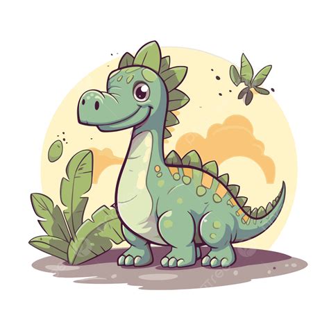 Download Free cute dinosaur simple vector illustration Printable