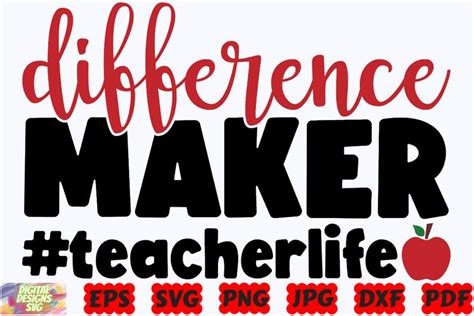 Download Free difference maker teacher life svg DXF Files