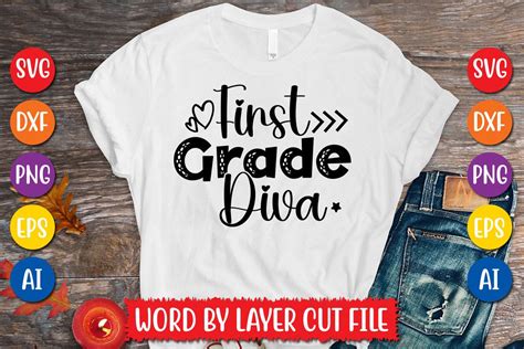 Download Free first grade diva svg DXF Files