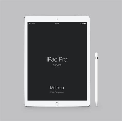 Download Free iPad Pro Silver Mockup PSD TIFF Files PSD Files