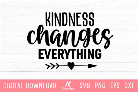 Download Free kindness changes everything svg for Cricut Machine