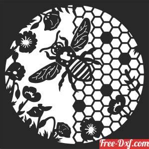 Download Free leaf and bee svg DXF Files