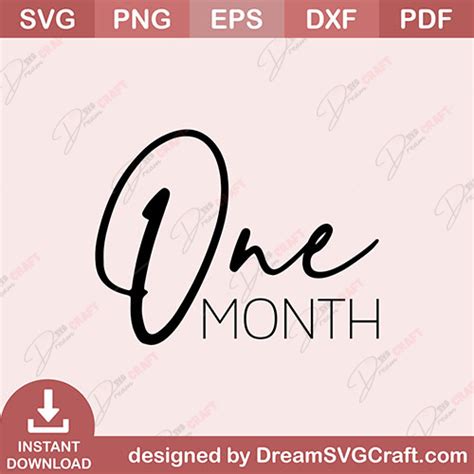 Download Free one month svg Commercial Use DXF Files