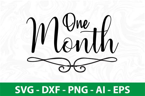 Download Free one month svg Cut Files