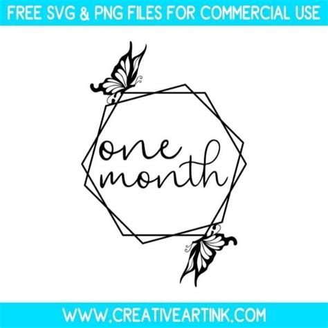 Download Free one month svg Printable