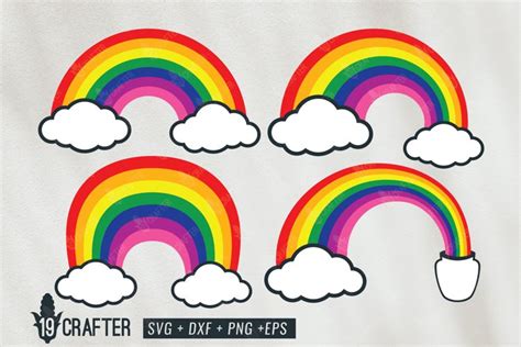 Download Free rainbow layered svg file bundle DXF Files