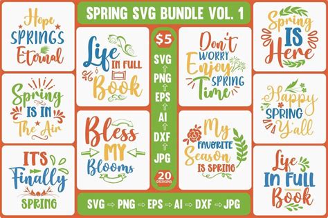 Download Free spring svg bundle vol - 1 Cut Files
