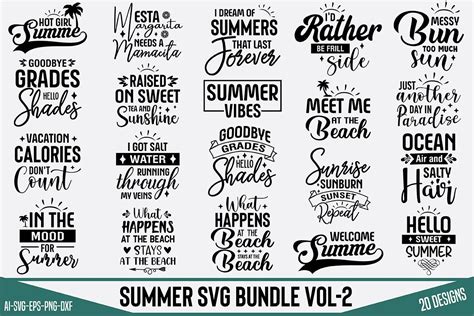 Download Free summer svg bundle vol - 2 Commercial Use DXF Files