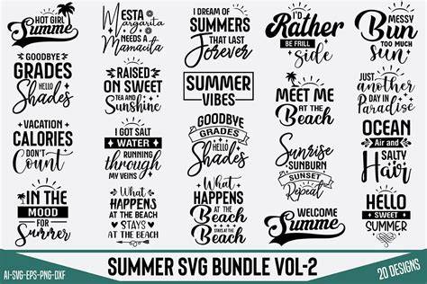 Download Free summer svg bundle vol - 2 Printable