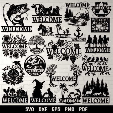 Download Free welcome bundle Silhouette DXF Files