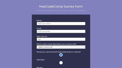 Freecodecamp Survey Form Background Image – Instructions, Pdf & Complete Guide