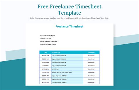 Freelance Timesheet Template Excel