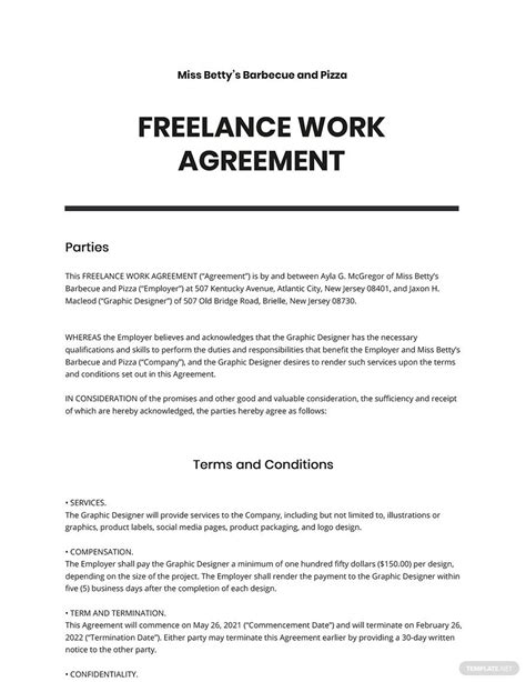 Freelancer Agreement Template