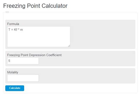 Freezing Point Calculator