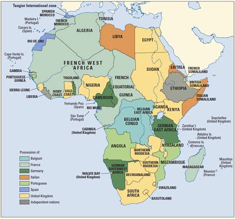 French Colonies Africa Map