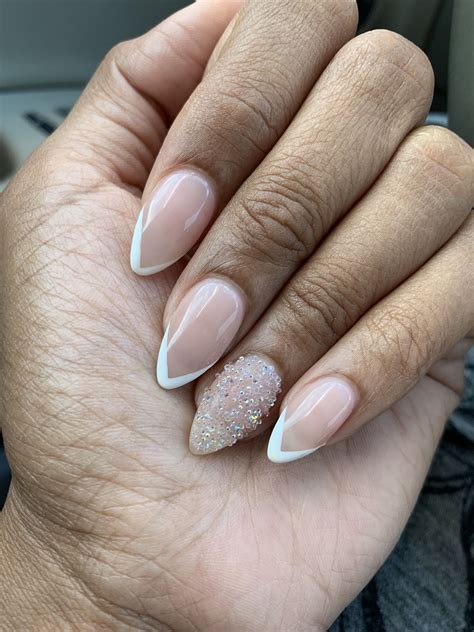 French ombré almond shaped Faded nails, French fade nails, Almond