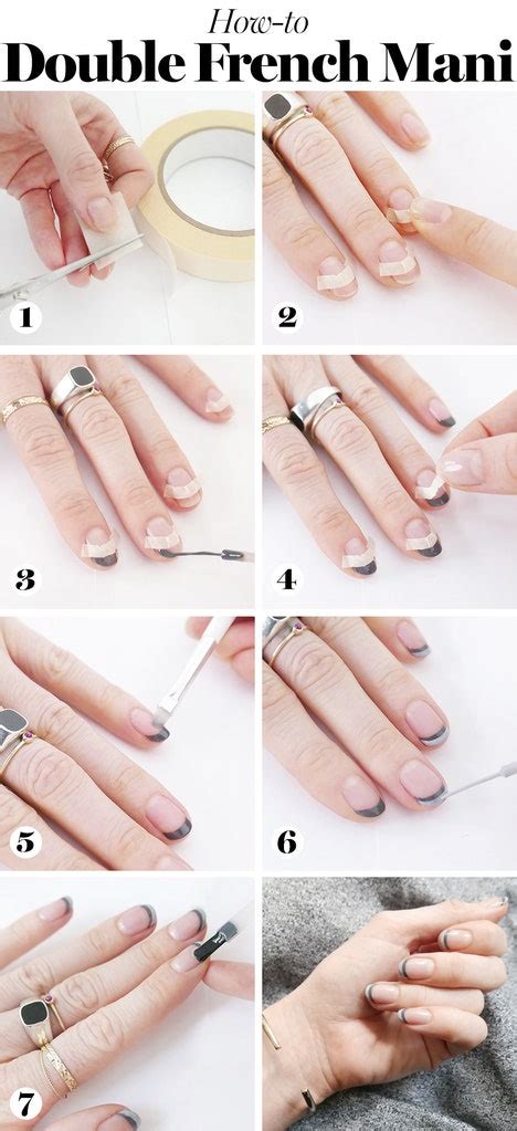 Step by step tutorial for the Alice French mani