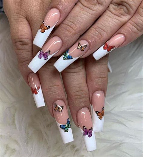 French Tip Butterfly Acrylic Nails: A Trending Nail Art In 2023