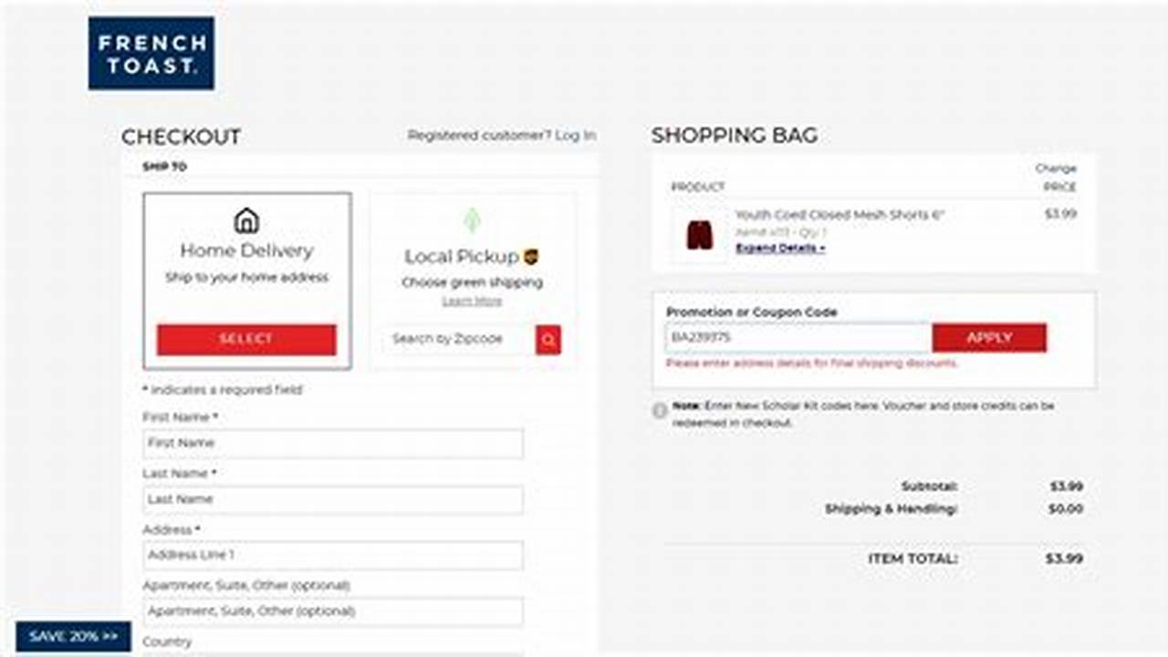 French Toast Promo Code July 2024