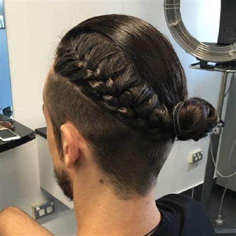 French Braid Man Bun