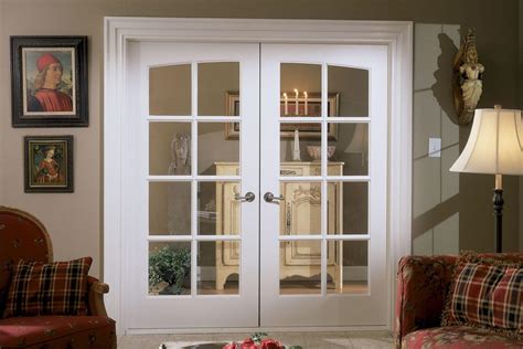 1442x2031 Glazed White Primed Internal French Doors With Frame Set