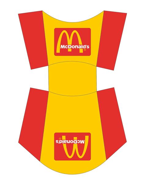 French Fries Box Template