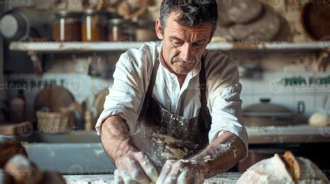 French baker at work