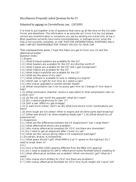 Frequently Asked Questions About Leasing a Corvette